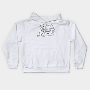 Cats tired and hungry Kids Hoodie